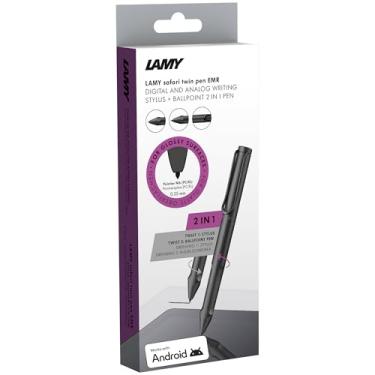 Imagem de LAMY Safari Twin Pen All Black EMR - Caneta 2 em 1 para tela sensível ao toque e caneta esferográfica em uma - Caneta Stylus com aderência ergonômica e design atemporal - Escrever e desenhar em mídia