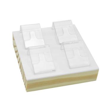 Imagem de Expositor de Joias Wood Base para 4 Anéis - Rei Dos Estojos, Transpare