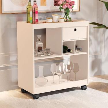 Imagem de Aparador 1 Gaveta Jb 4000 Off White - Jb Bechara, Branco, Moderno