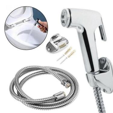 Imagem de Ducha Higiênica Completa com Engate Flexível Inox Gatilho ABS Cromado 