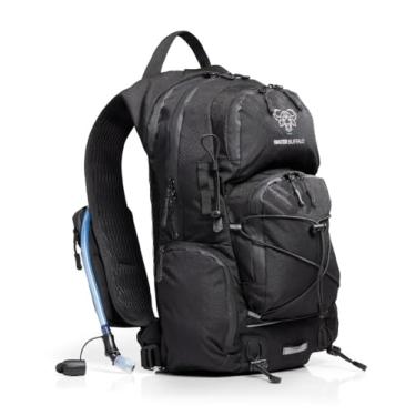 Imagem de Water Buffalo Mochila de hidratação – Mochila de caminhada Sherpa 22L com bexiga de água – Mochila de água para caminhadas com zíperes à prova d'água, suportes para telefone e poste