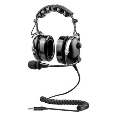 Imagem de Fone de ouvido de aviação para helicóptero, com cabo plugue U174/U, microfone com cancelamento de ruído, almofadas confortáveis, inclui bolsa para fone de ouvido
