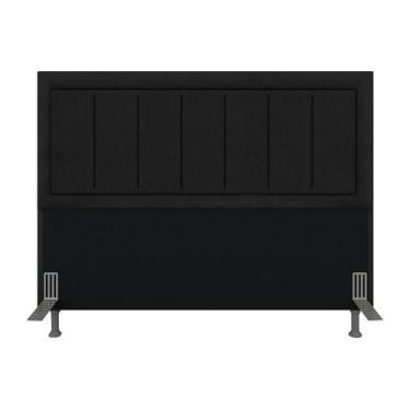 Imagem de Cabeceira Estofada Para Cama Queen Sevilla Preto- M. Arapongas - A Móv