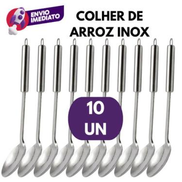 Imagem de Kit Colher Arroz Grande Preparar Servir Mesa Preparo Refeições Restaur