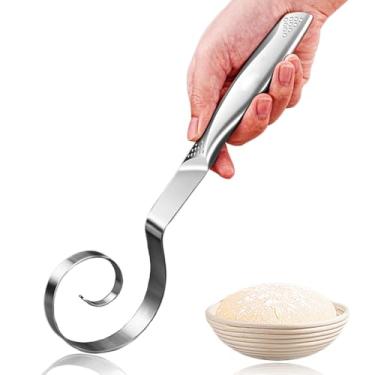 Imagem de BENEKIY Batedor De Massa Dinamarquês Aço Inoxidável, 10" Para Pão Fermentação Natural, Misturador Manual Bolo, Pesada, Manteiga, Creme, Ovo, Lavável Na Máquina Lavar Louça