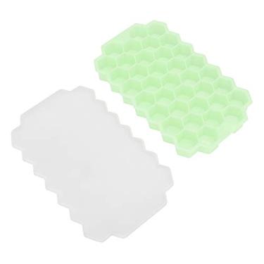 Imagem de Bandeja de Cubo de Gelo de Silicone, 37 Grades Com Tampa para Cozinha Diy Fazendo Bandejas de Gelo de Ferramentas para Zer para Coquetel de café Cubo de