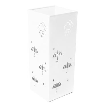 Imagem de Suporte para guarda-chuva, suporte de guarda-chuva de metal, padrão de nuvens vazadas, suporte de guarda-chuva independente, organizador de guarda-chuva, escaninho quadrado, suporte para casa, hotel