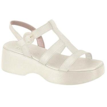Imagem de Sandália Feminina Moleca Flatform Anabela Tiras Fivela Lançamento Conforto-Feminino