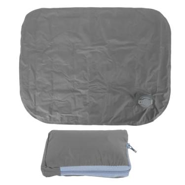 Imagem de Almofada inflável ao ar livre Ponto de viagem portátil leve portátil para camping TPU Canvas 13 x 8cm 87g (Cinza)