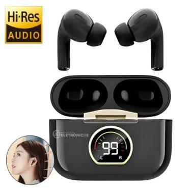 Imagem de Fone Bluetooth 5.3 com Hi-Res Áudio, Case com Visor LED e IPX4 LE2450 