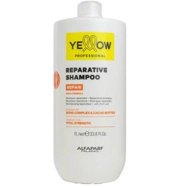 Imagem de Shampoo Yellow Repair Alfaparf 1000ml com Bond Complex e manteiga de c
