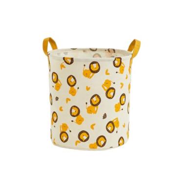 Imagem de Cesto Organizador Roupa Suja Dobrável Multiuso 25L - Animais - Leões