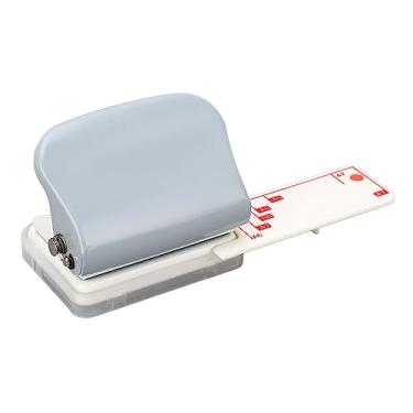Imagem de Generic Puncador de 3 Orifícios, Perfurador de Orifício Portátil ABS e Iron 5 Capacidade de Folha Colete Confete Leve Com a Régua de Posicionamento de Posicionamento para Notebook