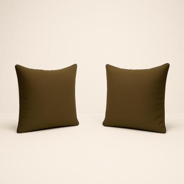 Imagem de Kit 2 Almofada 42cm Decorativa Suede Fofinha Sofá E Cadeira Marrom