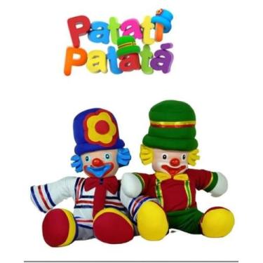 Imagem de Kit Pelucias Infantil Palhaços Patati E Patata 50 cm - Soberana Brinqu