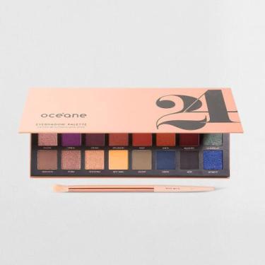 Imagem de Kit Paleta de Sombras 24 Cores + Pincel para Sombra (2 Produtos) - OCÉ