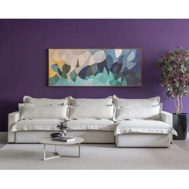 Imagem de Sofá Retrátil France - Linho Touch Silver - Sofá de Fábrica, 2,90m