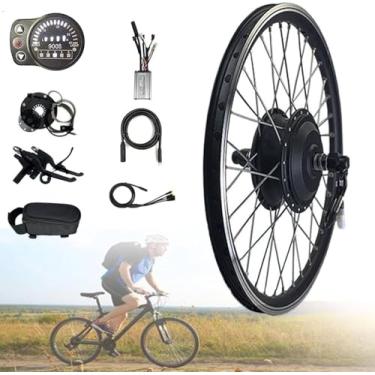 Imagem de 20 24 26 27,5 28 29 700c Kit De Conversão De Bicicleta Elétrica Com Motor De Roda Dianteira 48v Atualizado Sem Escova, 500w, 27.5"