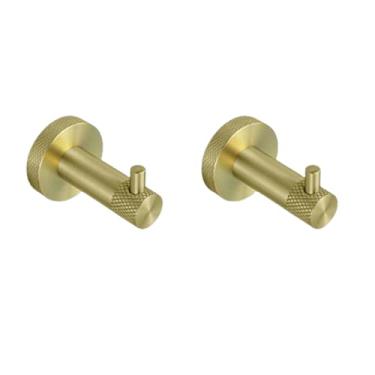 Imagem de Kit de acessórios para banheiro com suporte para toalhas, suporte de toalhas de aço inoxidável, suporte para banheiro, kit de acessórios para banheiro com gancho para roupão (2 ganchos para roupã