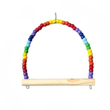 Imagem de Balanço para Calopsita, Agapornis, Periquito - Brinquedo para Aves(Colorido)