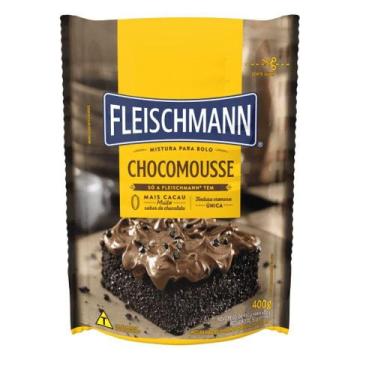 Imagem de Mistura p/ bolo fleischmann chocomousse pacote c/ 400 grs