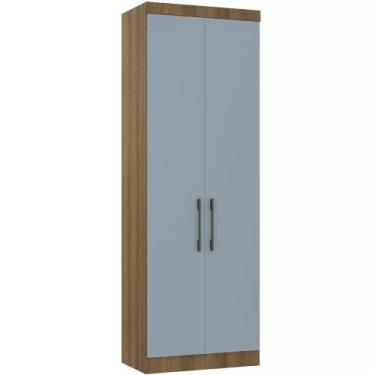 Imagem de Guarda-roupa Modulado 79cm 2 Portas Paris Luciane, Avelã/Grey Sky