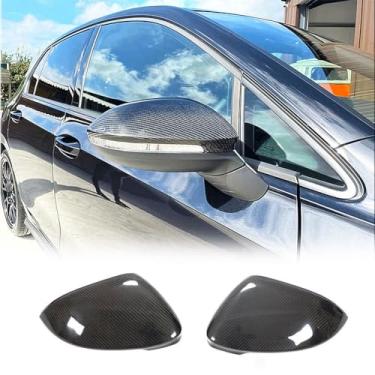 Imagem de MCARCAR KIT Capas de espelho de fibra de carbono real para Volkswagen Golf 8 MK8 8R/GTI/R-Line 2020UP Estilo de substituição Tampas de espelho retrovisor exterior Shell Factory Outlet (com Lane Assist