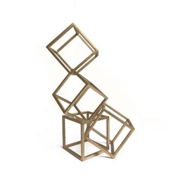Imagem de Escultura Cubos P Dourada