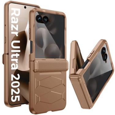 Imagem de GooseBox Capa para Motorola Razr Ultra 2025, protetor de tela de privacidade integrado e proteção de dobradiça à prova de choque, capa para smartphone com tudo incluído para Motorola Razr Ultra 2025