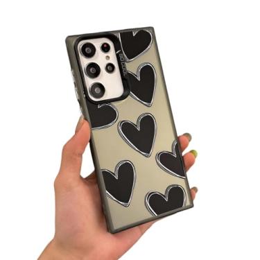 Imagem de Capa traseira rígida e fina com padrão de coração prateado e galvanizado de luxo (para Samsung A35 5G/BlackAX)