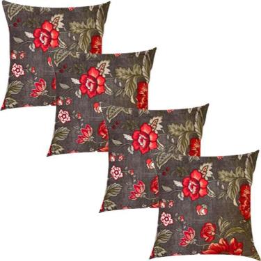 Imagem de Kit 4 Capas de Almofadas Marble Zagora Taupe Impermeável 45x45cm - Sua