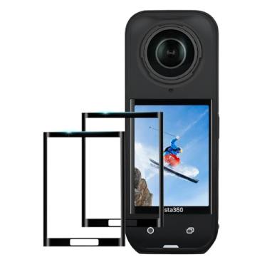 Imagem de Cxqbsmy Protetor de tela para acessórios Insta360 X5 (pacote com 2), película protetora de tela LCD de vidro temperado para Insta 360 X5, ultrafina, alta definição, cobertura total antiarranhões