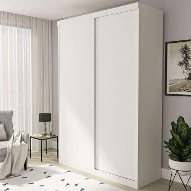 Imagem de Guarda Roupa Solteiro Salvador 2 Portas 2 Gavetas Minastex Branco