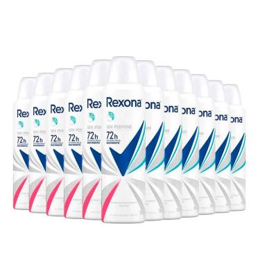 Imagem de Kit Desodorante Aerosol Rexona Sem Perfume 150ml - 12 Unidades