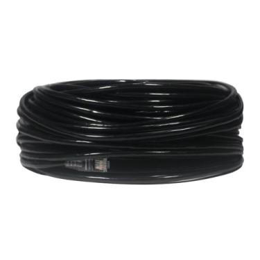 Imagem de Cabo de Rede CAT6 40 Metros 40m Preto Rolo UTP Ethernet Crimpado 23AWG
