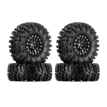 Imagem de INJORA Pneus de roda 1,3 S5 Pneus de aterramento lamacento de garra de pântano 70 x 27 mm para carro de rastreador RC 1/18 1/24 (preto 2)