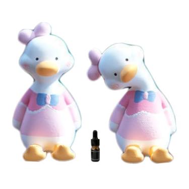 Imagem de Aromatizador de ar de carro de pato fofo para ventilação - Decoração de carro interior elegante e compacta LXQTAO (rosa claro, fragrância enviada aleatoriamente)