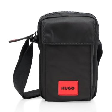 Imagem de HUGO, Bolsa tiracolo Ethon Poly Twill Catfish preta, tamanho único