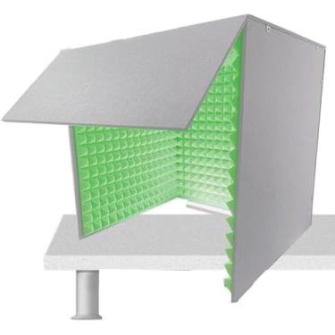 Imagem de Cabine à Prova De Som Cabine De Partição Superior Com Painel Superior Estúdio Portátil Caseiro Elosure Para Estúdio De Música Quarto Casa, Green, 80 * 80 * 80cm