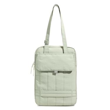 Imagem de Linpr Bolsa de ombro para laptop de 15,6 polegadas, capa vertical para laptop para MacBook Pro/Air M4/M3/M2/M1 (2024-2019), iPad Pro/Air/Mini, capa de transporte acolchoada com alça de bagagem (verde)