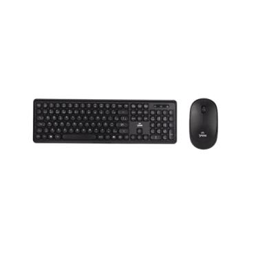 Imagem de Kit Teclado e Mouse Wireless Yon WM-769, Wireless, ABNT2, 1000 DPI, 3 Botões, Preto