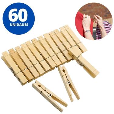 Imagem de Prendedor De Roupas Em Madeira 60 Un Utilimix