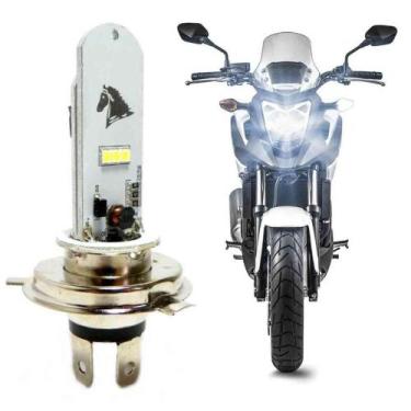 Imagem de Lampada de moto stallion led h4 5w com strobo 6500k sem reator st-flas
