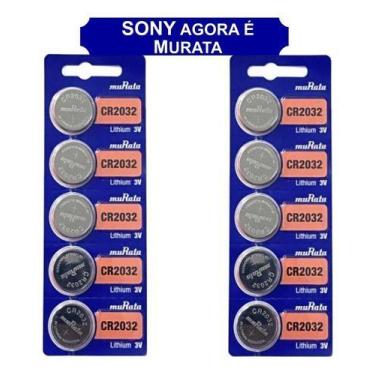 Imagem de 10 Baterias Sony Cr2032 3v Relógio Pc Camera Digital