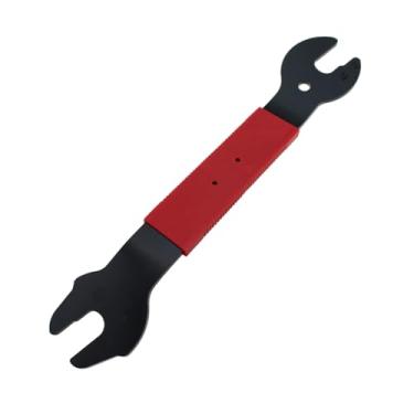 Imagem de RLECS Ferramenta de remoção de pedal de bicicleta 285 x 55 mm chave dupla face de aço carbono ferramenta de reparo mecânico doméstico adequado para manutenção de montanha/estrada/bicicleta ergométrica
