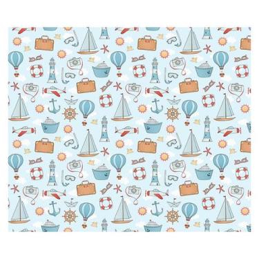 Imagem de Papel de Parede Adesivo Infantil Marítimo Quarto Menino - 785pcm - All