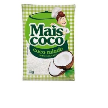 Imagem de Coco Ralado úmido Adoçado Mais Coco Pacote 1 kilo - Lynx produções