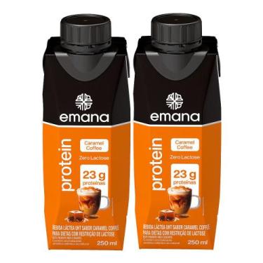 Imagem de Kit 2 Bebida Láctea Emana Protein com 23g de Proteína Sabor Caramel Co