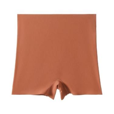 Imagem de Calcinhas Boxer Sem Costura De Cintura Alta Anti-Fricção Para Mulheres