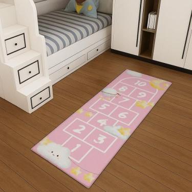 Imagem de Tapete Infantil Amarelinha 2,00x0,65m  Brincadeira e Decoração - NALU 